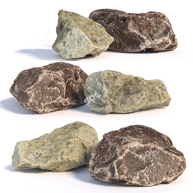 Landscape Stones Pack 3D model image 1