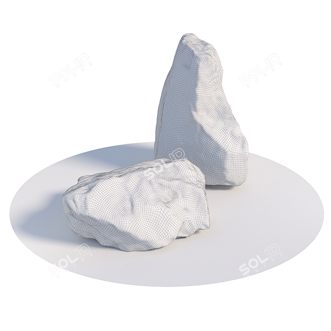 360° Scanned Landscape Stones 3D model image 5