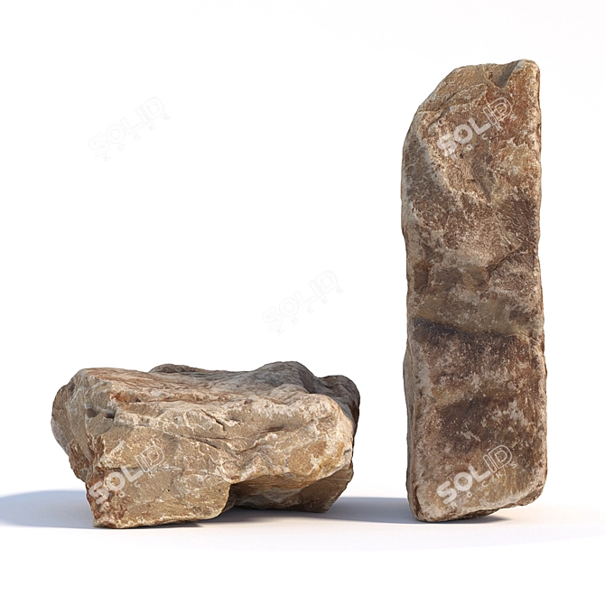 Landscaping Stones Bundle 3D model image 3