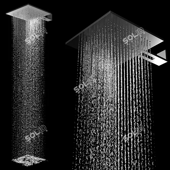 AcquaForte Stainless Steel Showerhead 3D model image 1