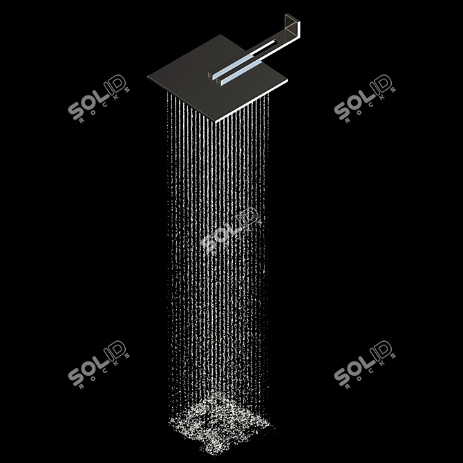 AcquaForte Stainless Steel Showerhead 3D model image 3