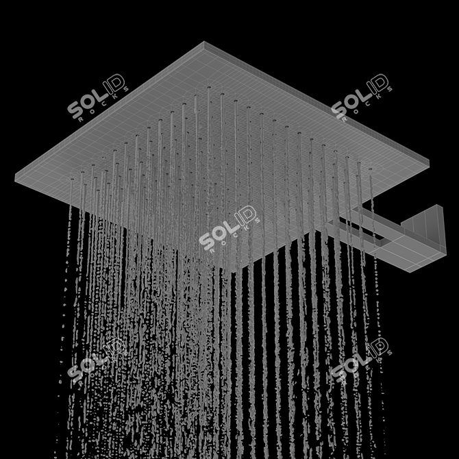 AcquaForte Stainless Steel Showerhead 3D model image 4