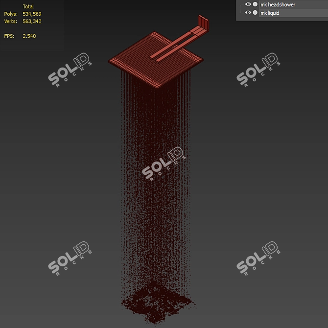 AcquaForte Stainless Steel Showerhead 3D model image 5