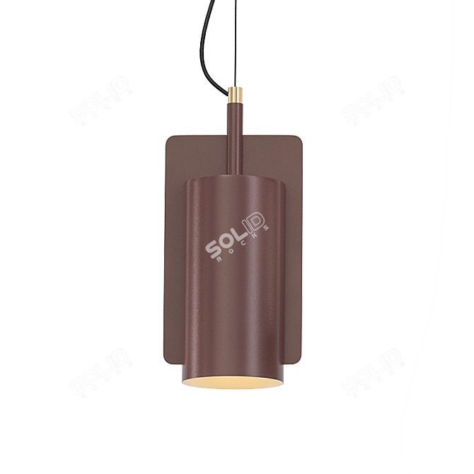 Industrial Style Cement Pendant Light 3D model image 2