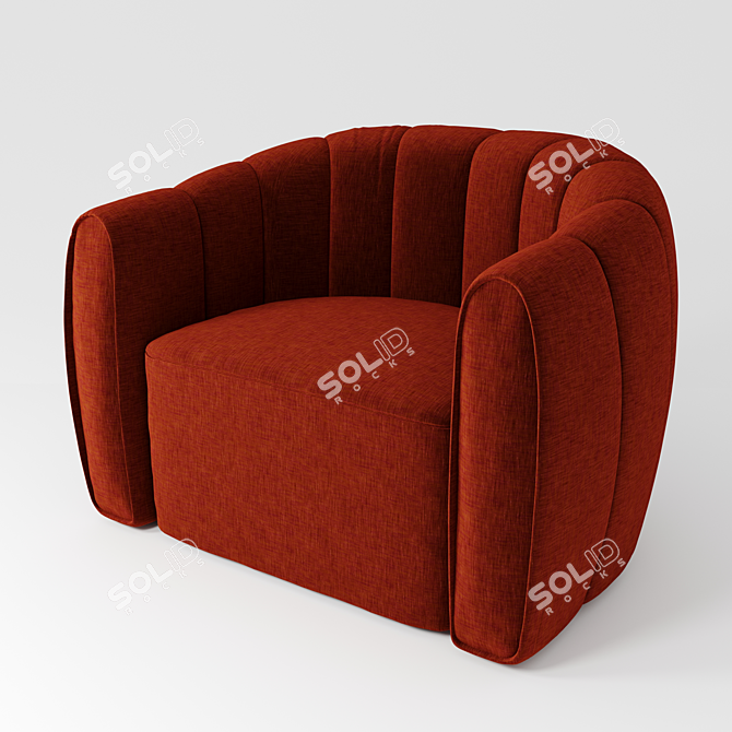 elegant armchair 3D model image 1
