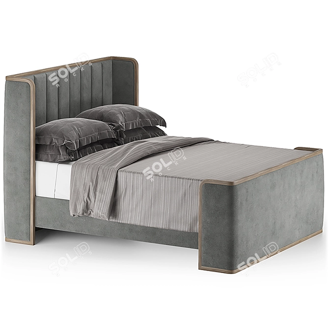 Restoration Hardware Textile Upholstered Bed 3D model image 1