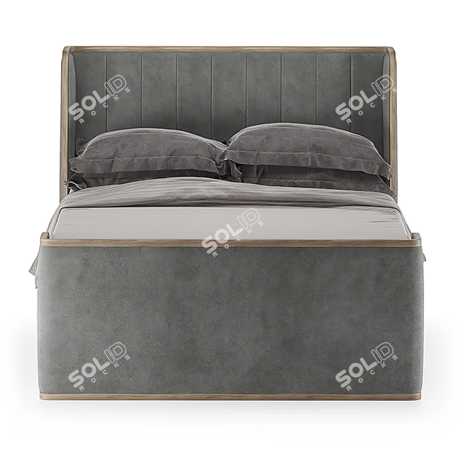 Restoration Hardware Textile Upholstered Bed 3D model image 2