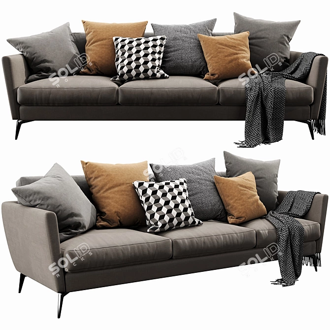 BoConcept Osaka 3 Seater Sofa 3D model image 1