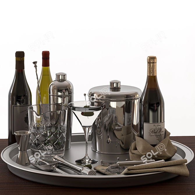 Mixology Essentials: Complete Bar Set 3D model image 1