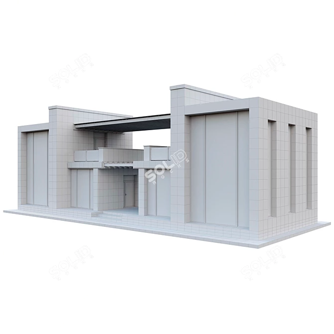 Modern Constructivist Style House 3D model image 4