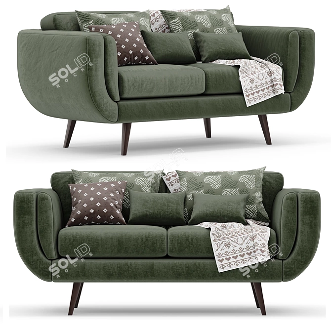 Zuri DFS Sofa+: Modern Comfort in Your Living Space 3D model image 1