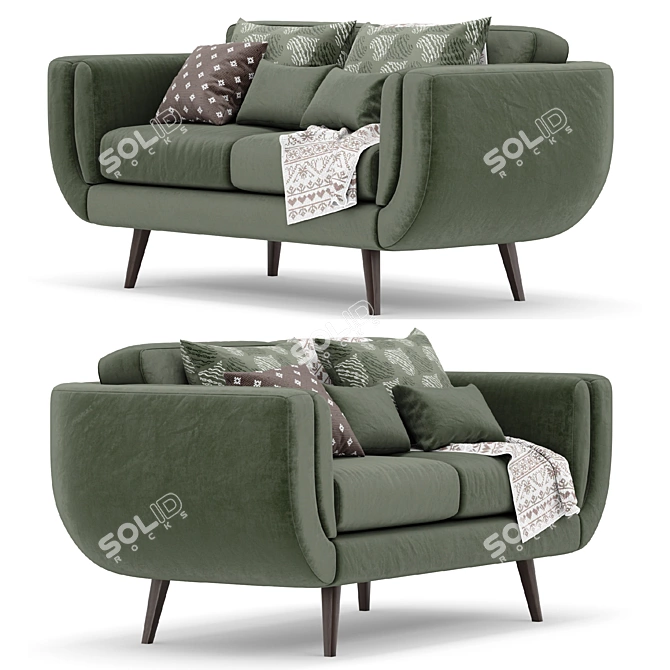 Zuri DFS Sofa+: Modern Comfort in Your Living Space 3D model image 2