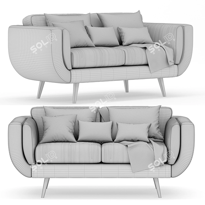 Zuri DFS Sofa+: Modern Comfort in Your Living Space 3D model image 4