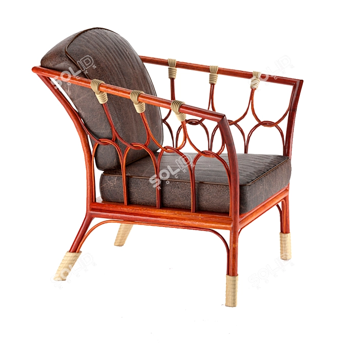 Contemporary Lounge Armchair 3D model image 2