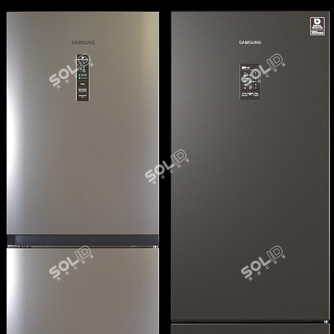 Samsung Refrigerator Set: Flex™ 4-Door, Inverter 2-Door, RB5000A 3D model image 4