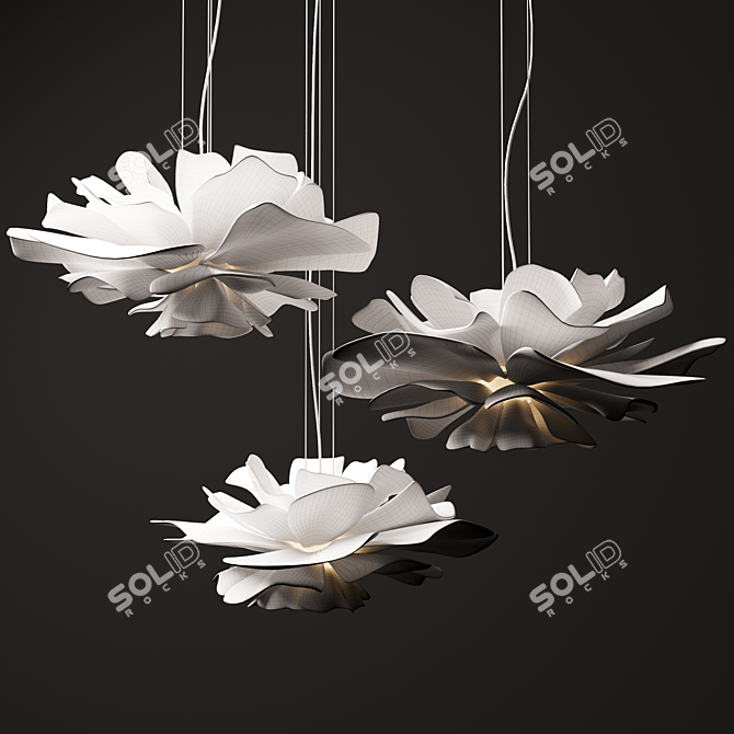 Juniper Love Blossom Chandelier 3D model image 2