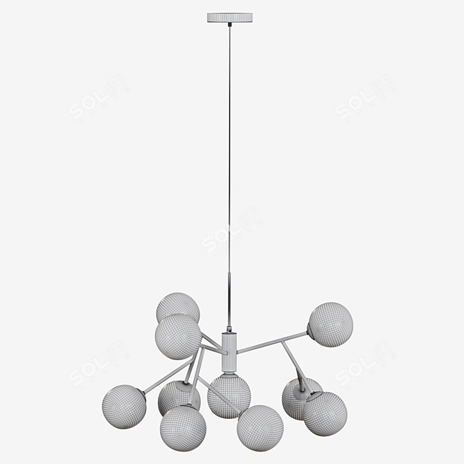 Pearl: Elegant Branch Chandelier 3D model image 3