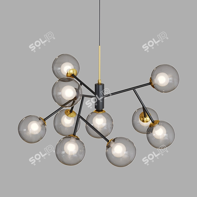 Pearl: Elegant Branch Chandelier 3D model image 4