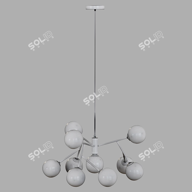 Pearl: Elegant Branch Chandelier 3D model image 6
