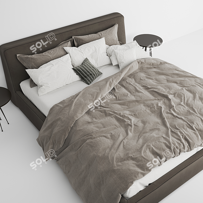 Elegant Alberta Salotti Dion Bed 3D model image 2