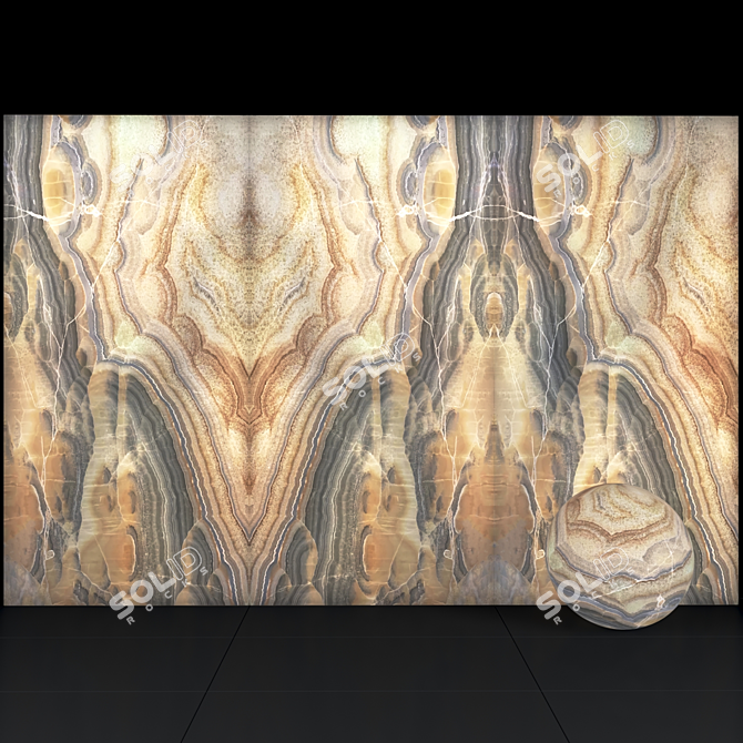 Luxurious Bookmatched Onyx Slabs 3D model image 2