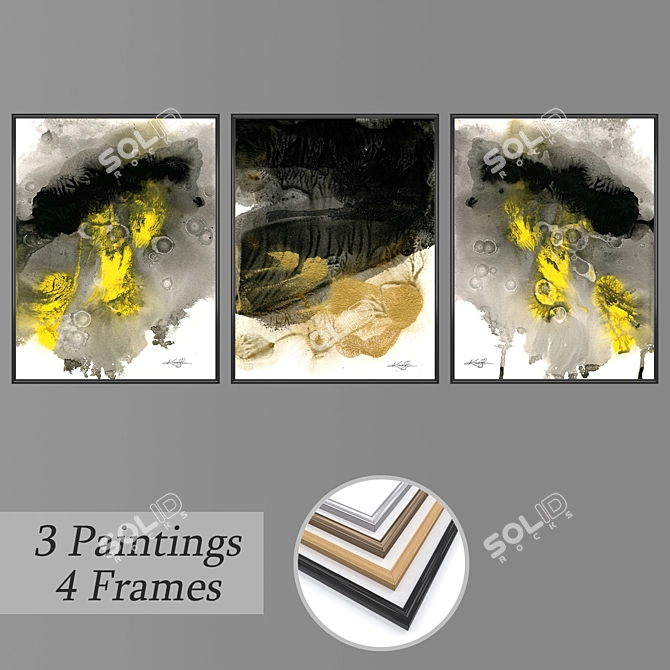 Modern Wall Art Set 2943 3D model image 1