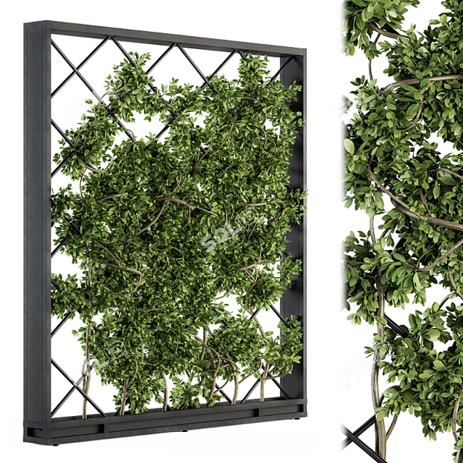 Botanica: Vertical Greenery Metal Frame 3D model image 1