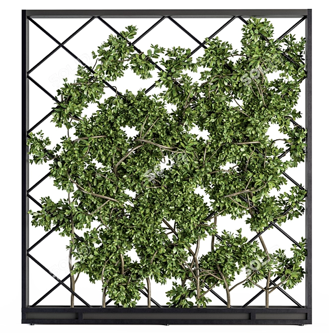 Botanica: Vertical Greenery Metal Frame 3D model image 2