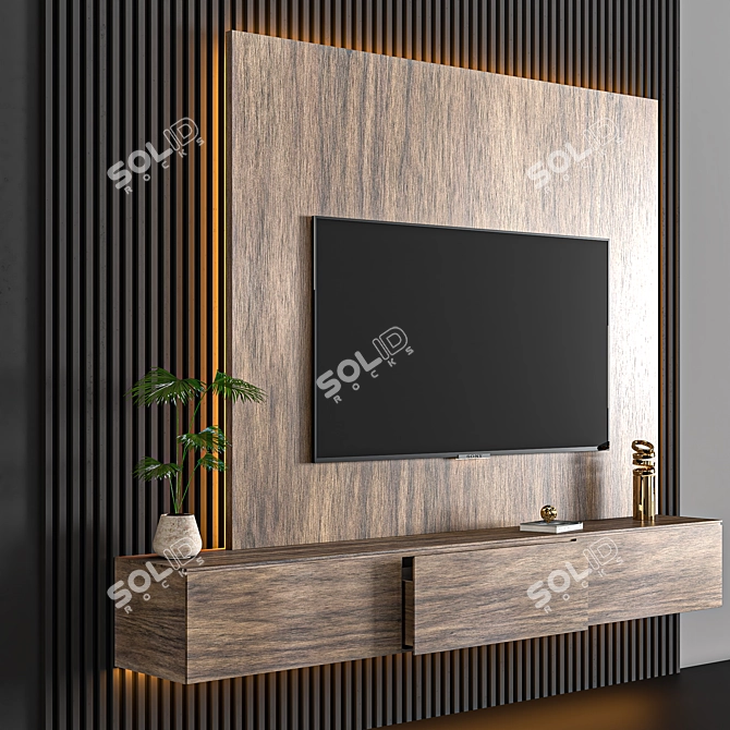 Sleek TV Set 20" with Smooth Rendering 3D model image 2