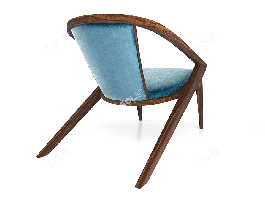 Title: Coastal Convergence Lounge Chair 3D model image 2