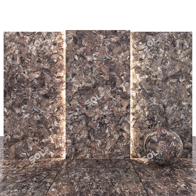 Tiger Quartz Slabs & Tiles 3D model image 2