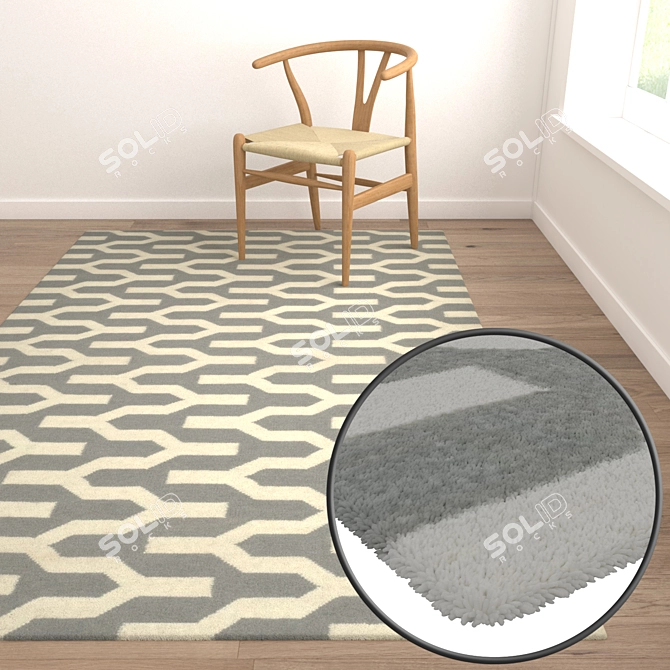 Luxury Rug Set: High-Quality Carpets 3D model image 5
