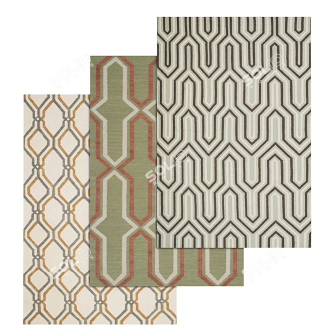 Luxury Carpet Set | High-Quality Textures 3D model image 1