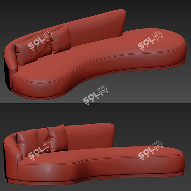 Majestic Mohair Marseille Sofa 3D model image 3