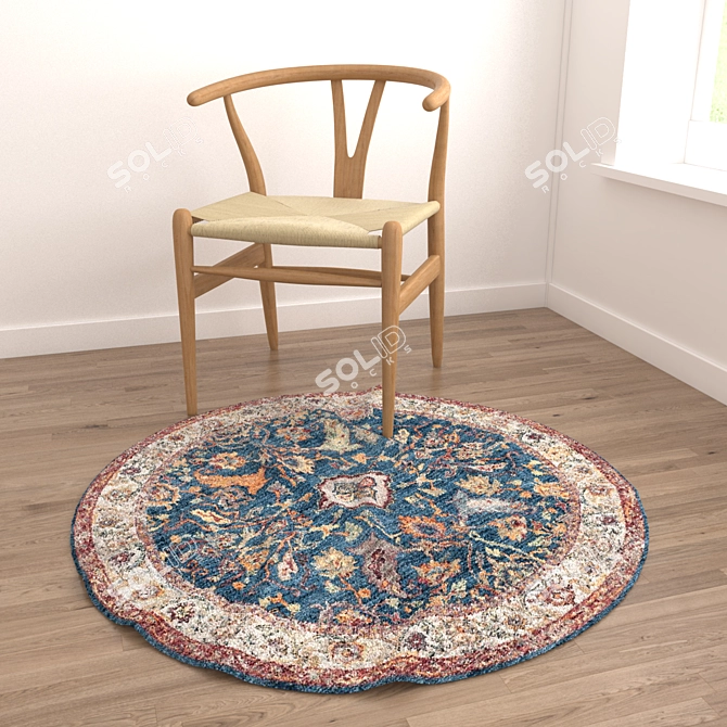 6pc Round Carpets Set 54 3D model image 4