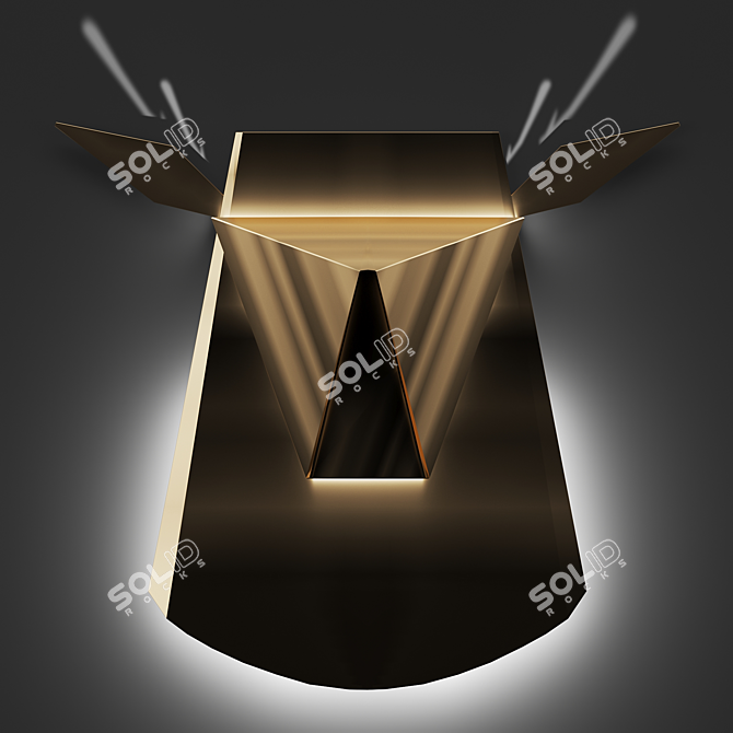 Elegant Deer Horn LED Wall Lamp 3D model image 1