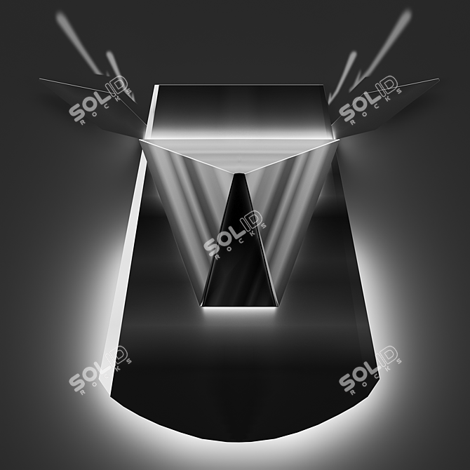 Elegant Deer Horn LED Wall Lamp 3D model image 3