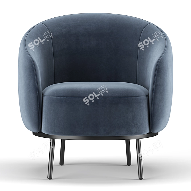 Sleek Comfort: Habitat Armchair 3D model image 2