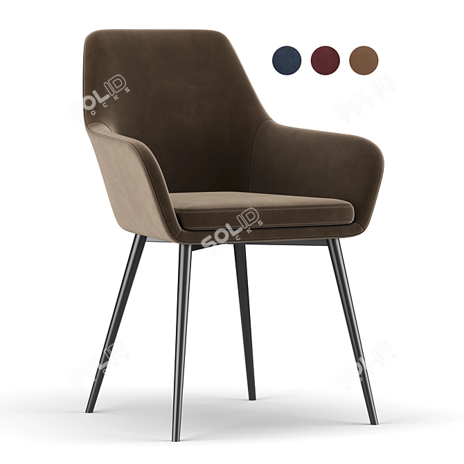 Elegant Comfort: Braelynn Dining Chair 3D model image 1