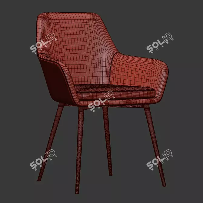 Elegant Comfort: Braelynn Dining Chair 3D model image 4