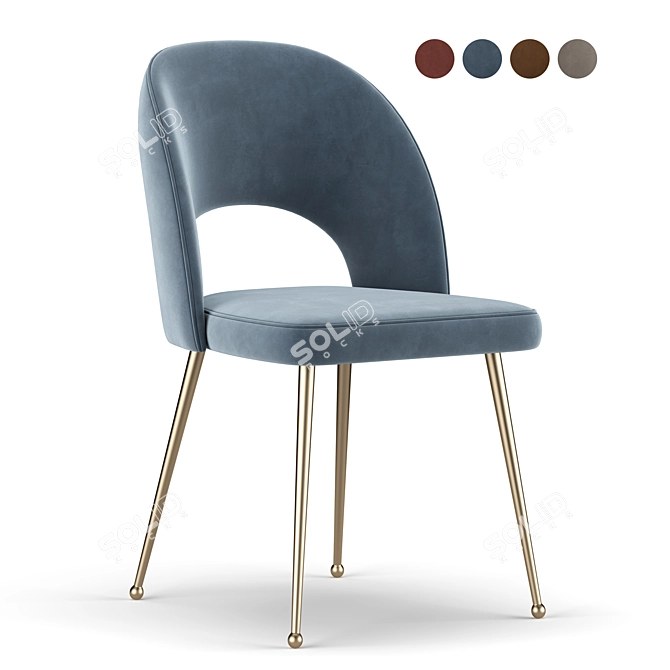 Elegant Swell Chair 3D model image 1