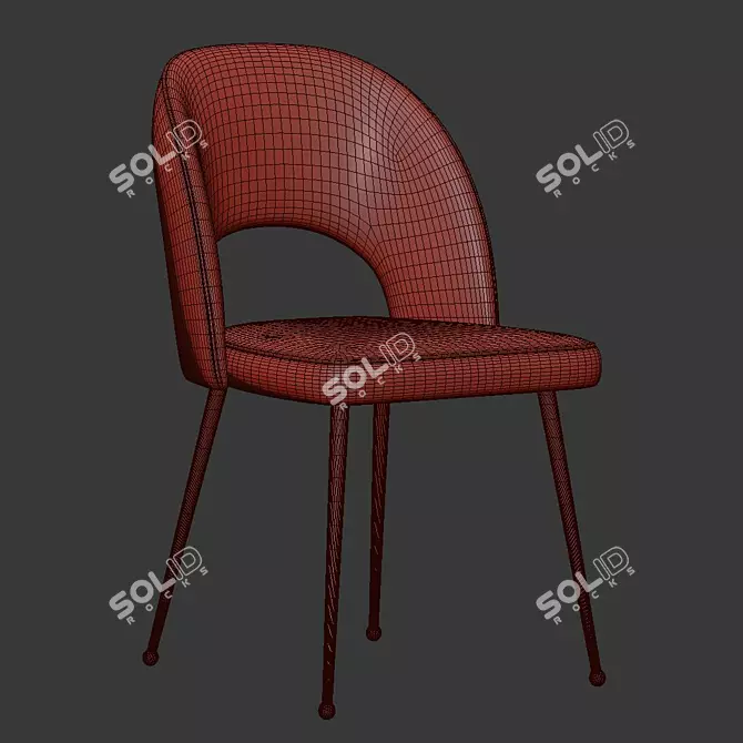 Elegant Swell Chair 3D model image 4