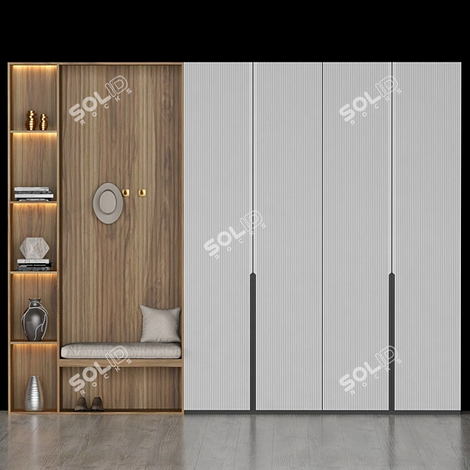 Modern Hall Furniture Set 3D model image 1