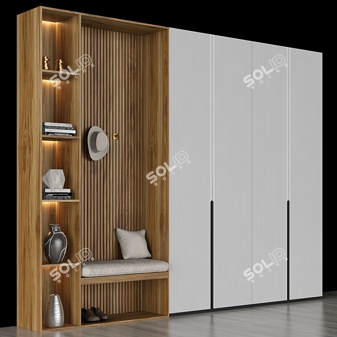 Modern Hall Furniture Set 3D model image 2