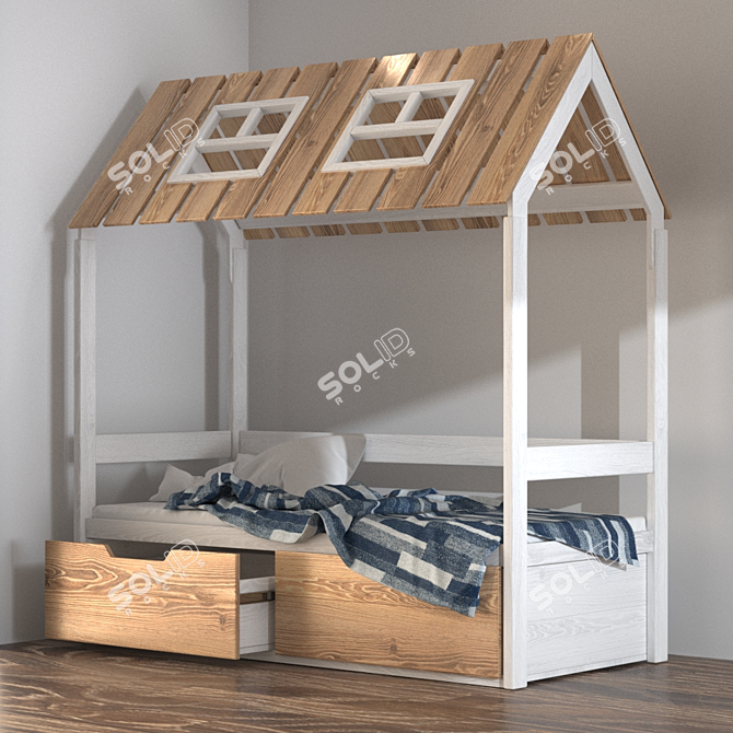 Cozy Dream Baby Bed 3D model image 2