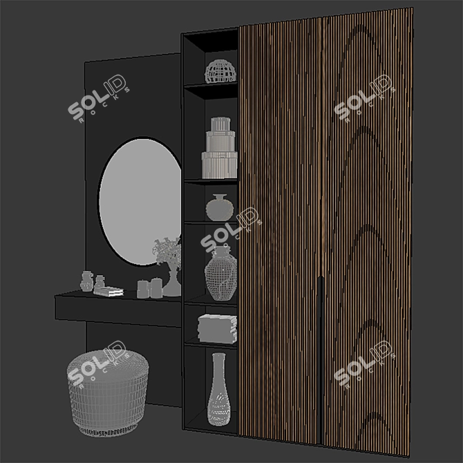 Elegant Hall Furniture Set 3D model image 3