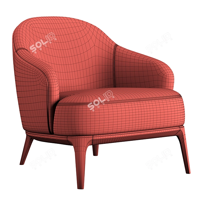 Modern P Furman Armchair - Sleek and Stylish 3D model image 5