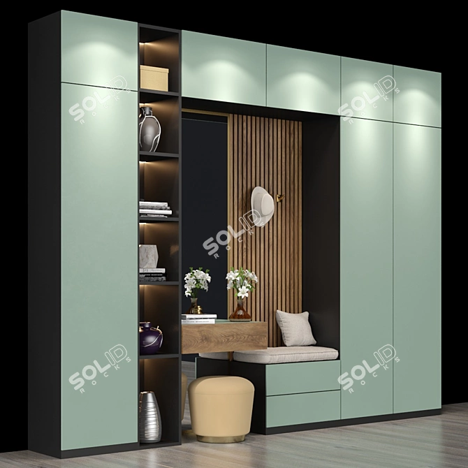 Modern Hall Furniture Set 3D model image 2