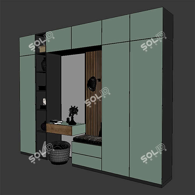 Modern Hall Furniture Set 3D model image 3