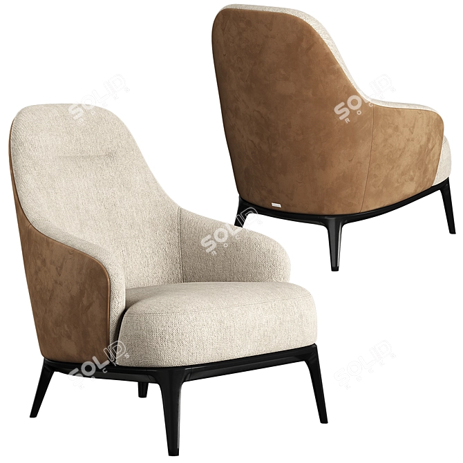 Modern Comfort: PLAY S Furman Armchair 3D model image 2